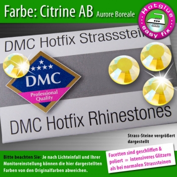 DMC Hotfix Strass-Steine SS20, Zitronengelb AB – 1440 Stück
