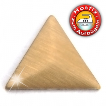 ShineStone Metall-Nieten Hotfix (Nailhead Dreieck), 8 mm Gold matt, in Premium-Qualität zum Aufbügeln – 2000 Stück