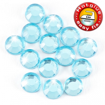 ShineStone 2cut Hotfix Strass-Steine SS10 Hellblau (Aquamarine) - 14.400 Stück