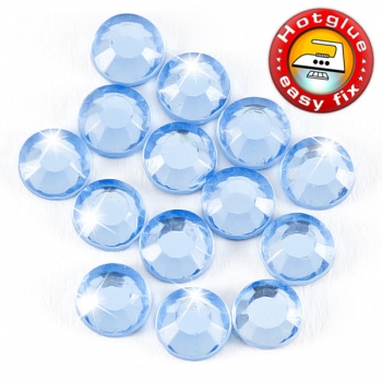 ShineStone 2cut Hotfix Strass-Steine SS10 Helles Safirblau (Light Sapphire) - 14.400 Stück