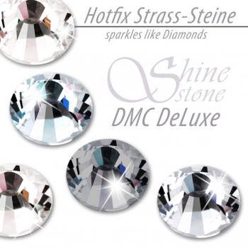 DMC ShineStone® DeLuxe Hotfix Strass-Steine, SS30 Farbe Grau (Black Diamond) - Inhalt 280 Stück