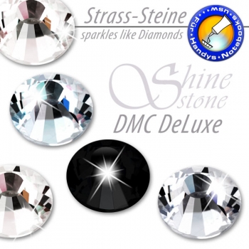 DMC ShineStone® DeLuxe KEIN Hotfix Strass-Steine, SS12 Farbe Schwarz (Jet) - Inhalt 1400 Stück