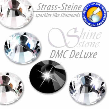 DMC ShineStone® DeLuxe KEIN Hotfix Strass-Steine, SS3 Farbe Silber-Grau Metallic (Hematite) - Inhalt 1400 Stück