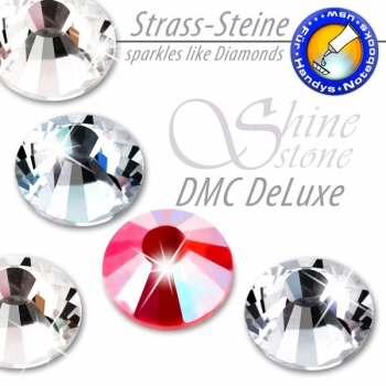 DMC ShineStone® DeLuxe KEIN Hotfix Strass-Steine, SS16 Farbe Feuerrot AB (Light Siam AB) - Inhalt 1400 Stück