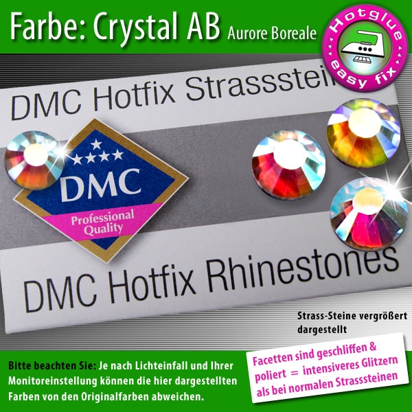 DMC Hotfix Strass-Steine SS20, Crystal AB – 1440 Stück