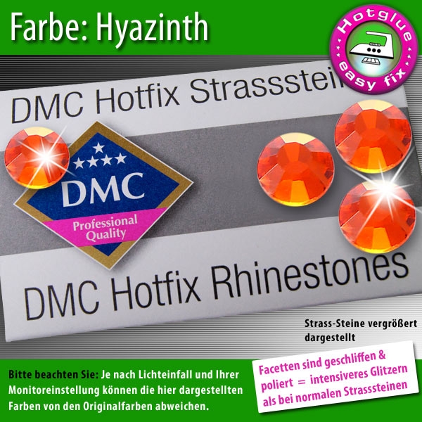 DMC Hotfix Strass-Steine SS20, Orange (Hyazinth) – 1440 Stück