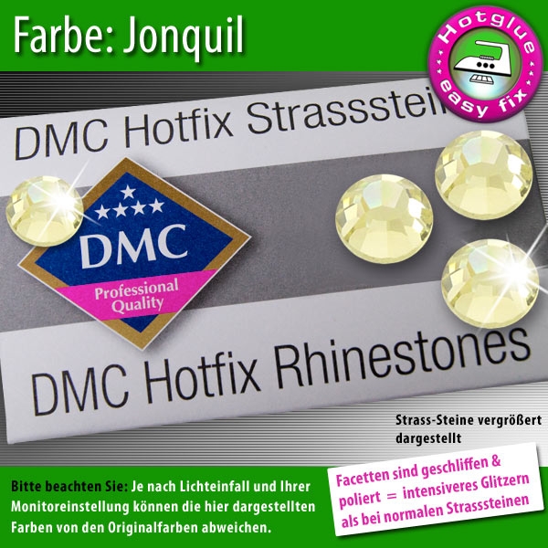 DMC Hotfix Strass-Steine SS20, Helles Gelb (Jonquil) – 1440 Stück