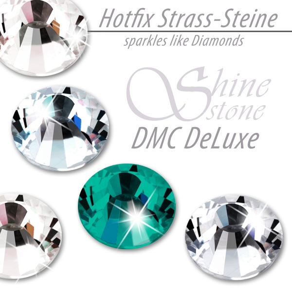 DMC ShineStone® DeLuxe Hotfix Strass-Steine, SS20 Farbe Türkis (Blue Zircon) - Inhalt 1400 Stück