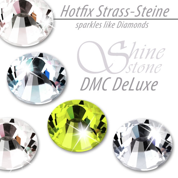 DMC ShineStone® DeLuxe Hotfix Strass-Steine, SS16 Farbe Zitronengelb (Citrine) - Inhalt 1400 Stück