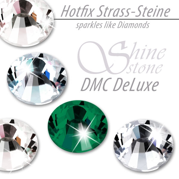 DMC ShineStone® DeLuxe Hotfix Strass-Steine, SS16 Farbe Smaragdgrün (Emerald) - Inhalt 1400 Stück