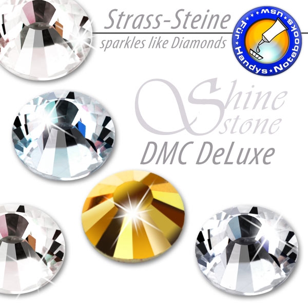 DMC ShineStone® DeLuxe KEIN Hotfix Strass-Steine, SS12 Farbe Gold metallic (Gold mine) - Inhalt 1400 Stück