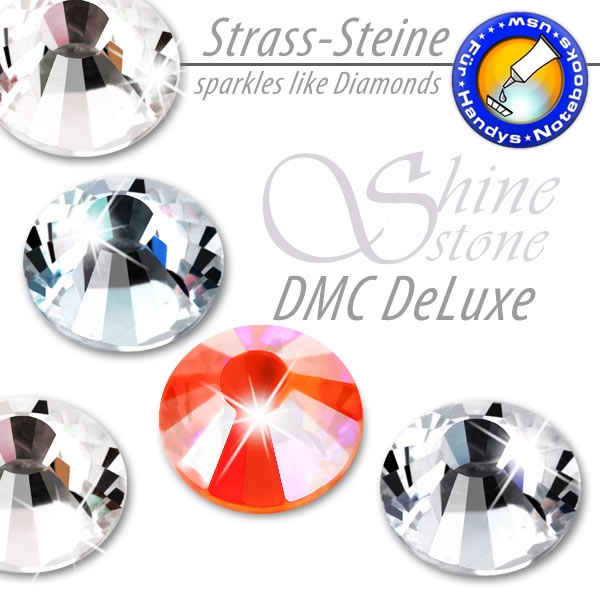 DMC ShineStone® DeLuxe KEIN Hotfix Strass-Steine, SS16 Farbe Orange AB (Hyazinth AB) - Inhalt 1400 Stück