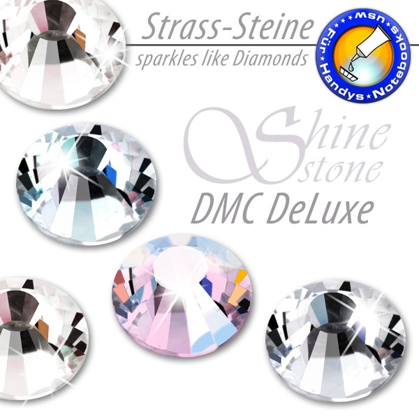 DMC ShineStone® DeLuxe KEIN Hotfix Strass-Steine, SS16 Farbe Zartrosa AB (Light Rose AB) - Inhalt 1400 Stück
