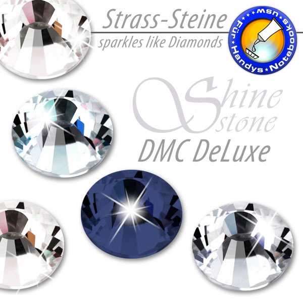 DMC ShineStone® DeLuxe KEIN Hotfix Strass-Steine, SS16 Farbe Nachtblau (Montana) - Inhalt 1400 Stück