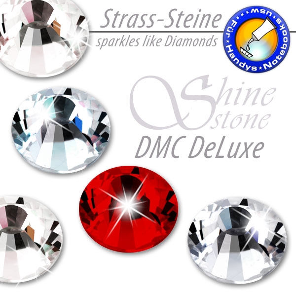 DMC ShineStone® DeLuxe KEIN Hotfix Strass-Steine, SS20 Farbe Blutrot (Siam) - Inhalt 1400 Stück
