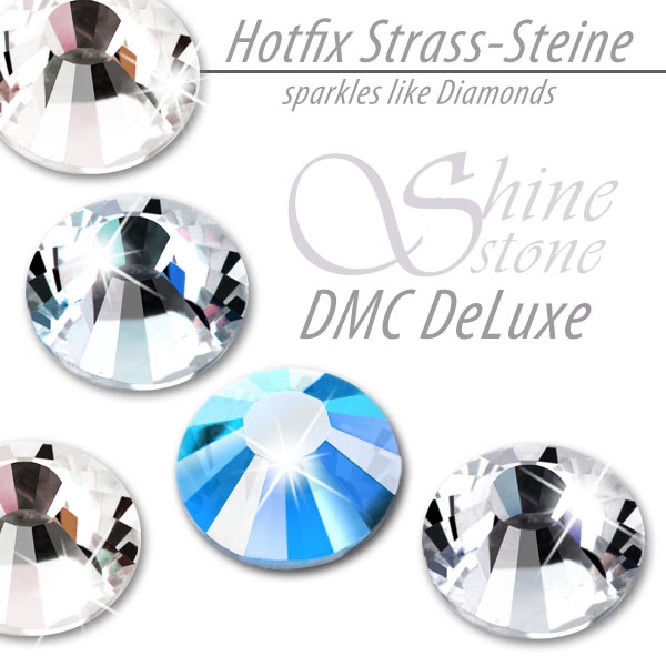 DMC ShineStone® DeLuxe Hotfix Strass-Steine, SS10 Farbe Safirblau AB (Sapphire AB) - Inhalt 1400 Stück