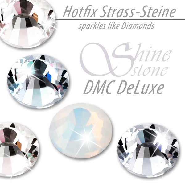 DMC ShineStone® DeLuxe Hotfix Strass-Steine, SS30 Farbe Weiß Opal (White Opal) - Inhalt 280 Stück